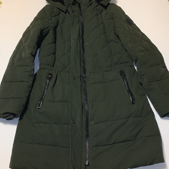 Lucky Brand Green Winter Parka with Removable Hood - Women’s Size Large - Picture 5 of 11